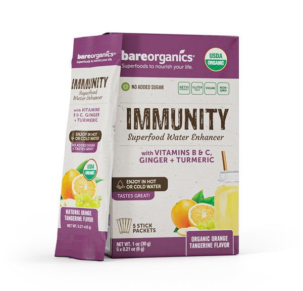 Organic Immunity Superfood Drink Mix & Smoothie Booster (5 Stick Pack)