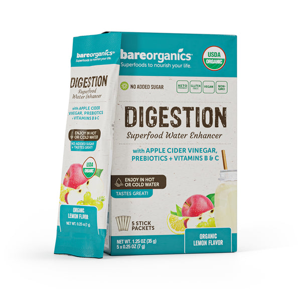 Organic Digestion Superfood Drink Mix & Smoothie Booster (5 Stick Pack)